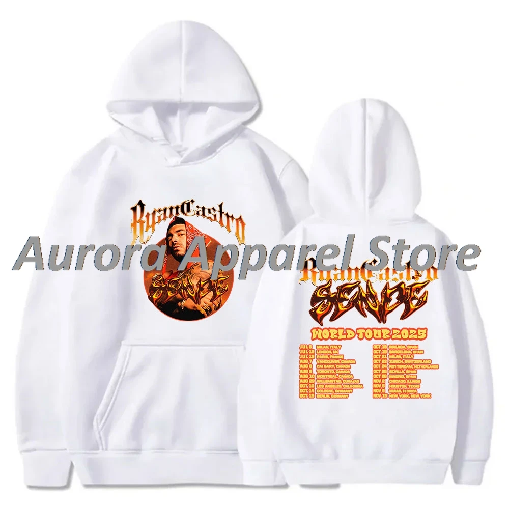 ريان كاسترو Sende World Tour 2025 Merch هوديس كوسبلاي للنساء والرجال بلوزات عصرية بأكمام طويلة
