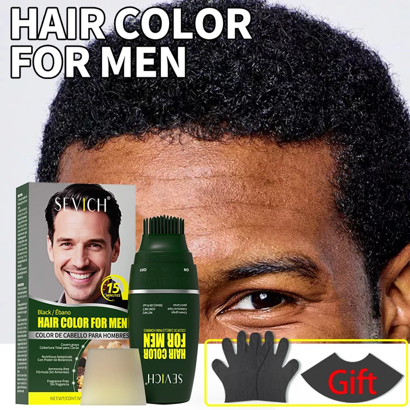 

Natural Hair Dye Shampoo Instant White Hair Permanent Cover Hair Dye Cream Hair Color Shampoo Black Beard Shampoo for Men