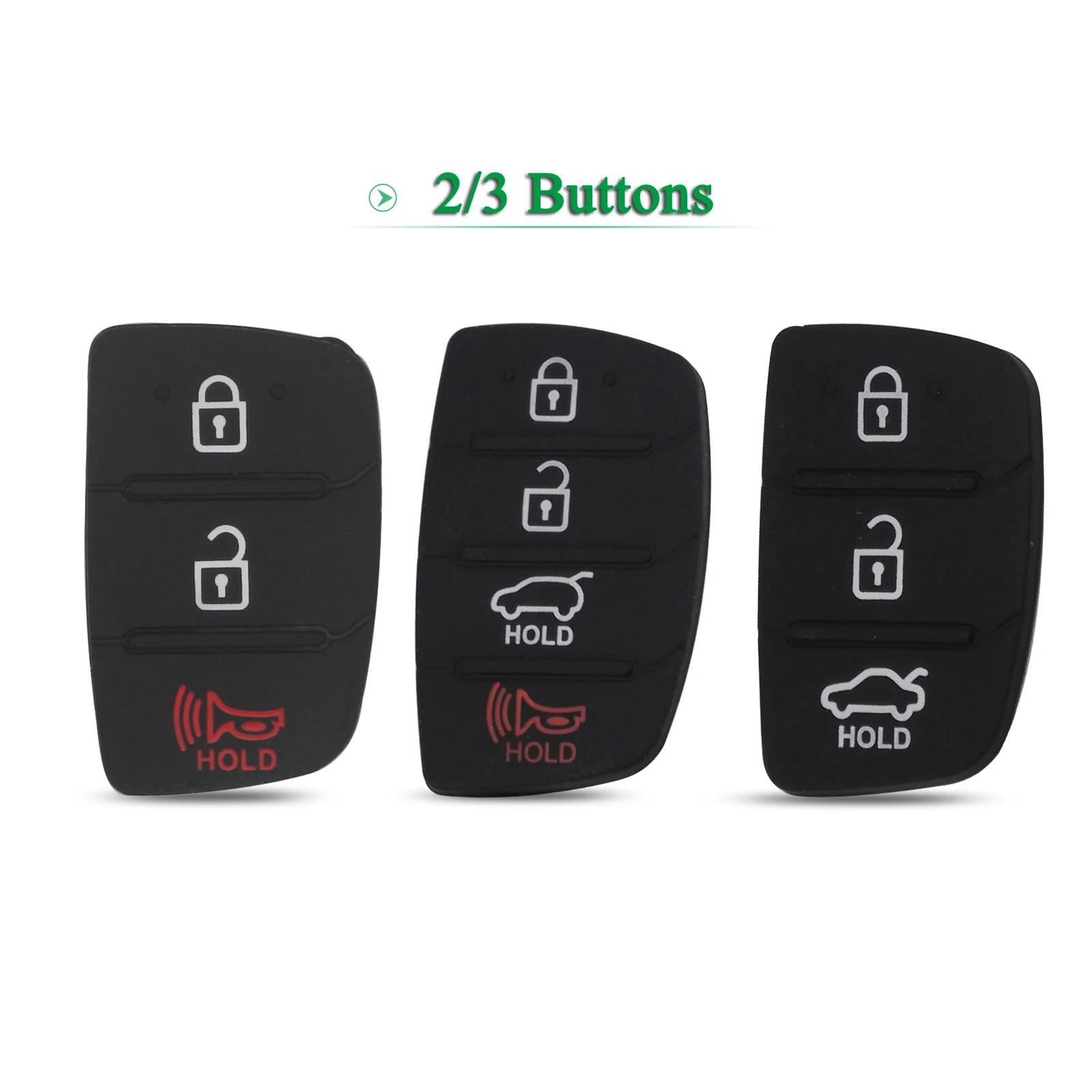 jingyuqin 3/4 Buttons Replacement Remote Car Key Case Silicon Rubber Pad For Mistra Hyundai HB20 SANTA FE IX35 IX45