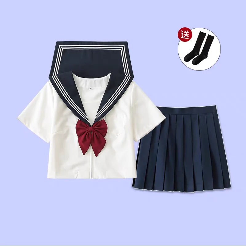 

Bjd Baby Dress Skirt School Uniform Jk Sailor Suit Student Uniform Set Real Silicone Doll Clothes for 85cm-170cm dolls