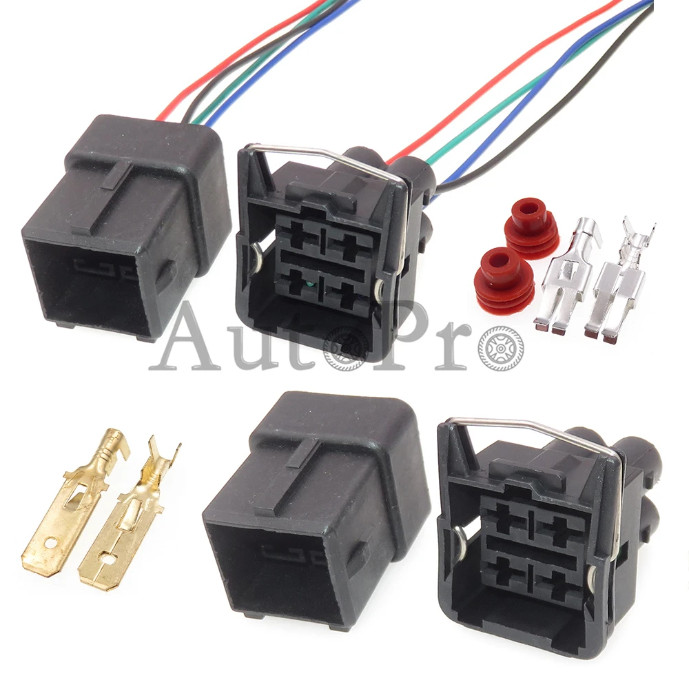 1 Set 4 Hole 357941165 AC Assembly Car Large Current Wire Harness Sockets Auto High Power Male Female Docking Connector