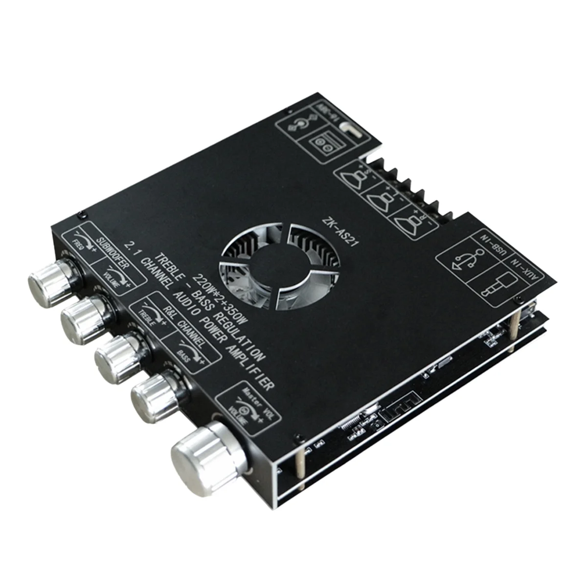 Trending Now ZK-AS21 2.1 Channel TPA3255 Bluetooth Digital Power Amplifier Board Module High and Low Tone Subwoofer 220WX2+350W