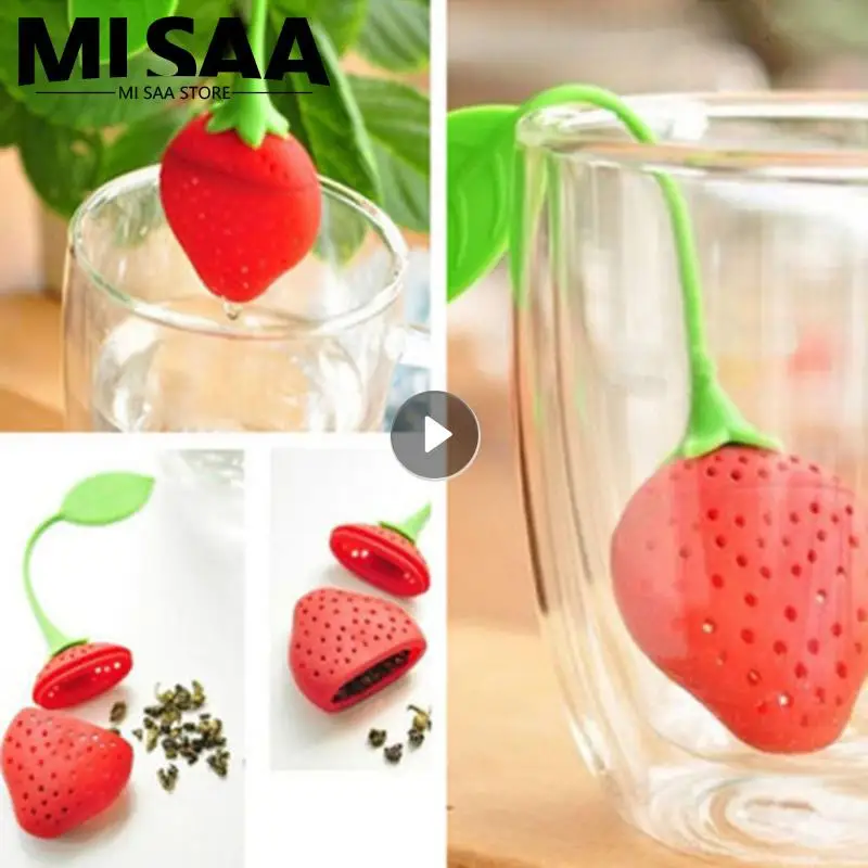 Creative Tea Infuser Ball Silicone Teaware Tea Leaf Strainer Diffuser Teapot Tool Strawberry Shape Bag Teabag Kitchen Accessory