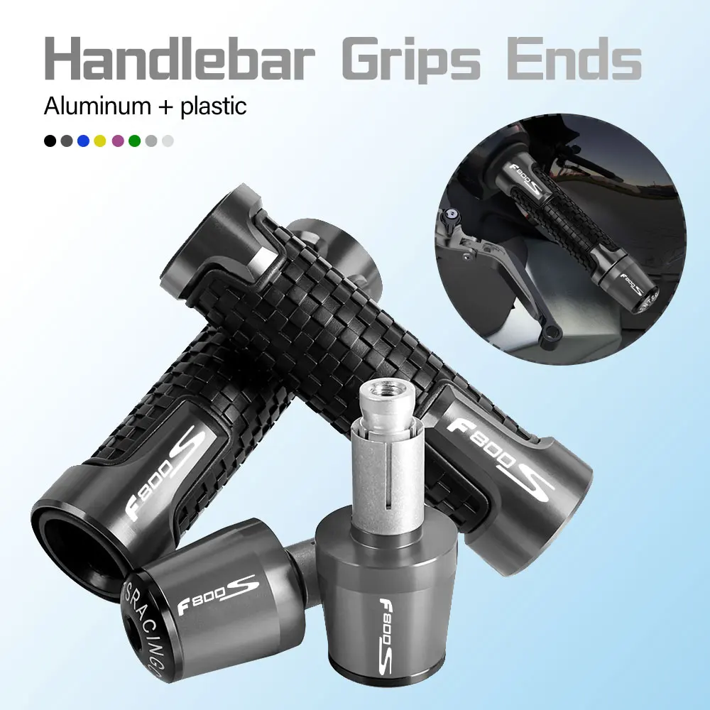 

7/8'' Anti-Slip Grip Hand Motorcycle Handlebar Handle Bar Grips End Plugs FOR BMW F800S 2006 2007 2008 2009 2010 2011 2012 2013