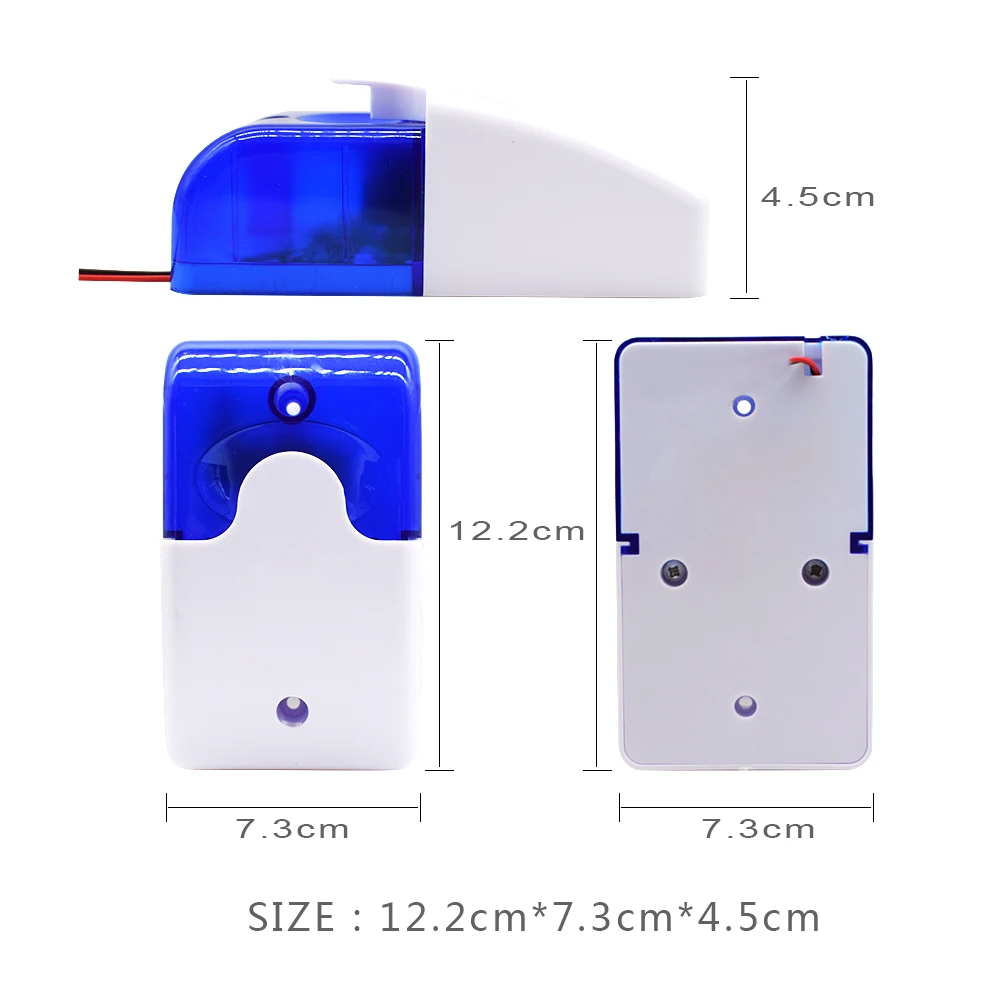 Imagem -05 - Sirene Estroboscópica com Fio para Segurança Doméstica Alarme de Som Luz Piscando Gsm sem Fio Durável 12v 24v