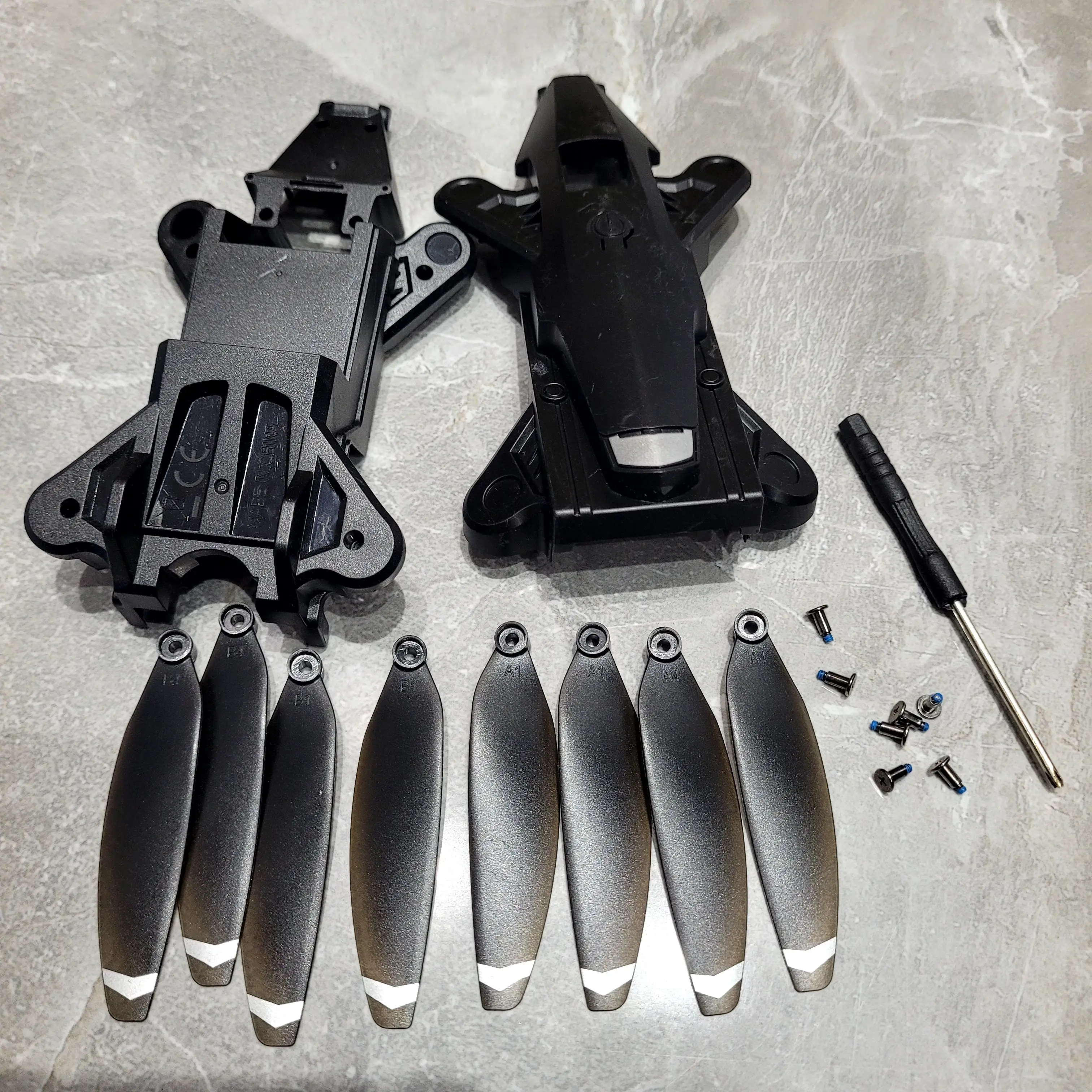 K11 Max Mini Quadcopter Original Spare Part K11MAX Body Frame Up Down Shell with 8PCS Propeller Blade Screwdriver Accessory