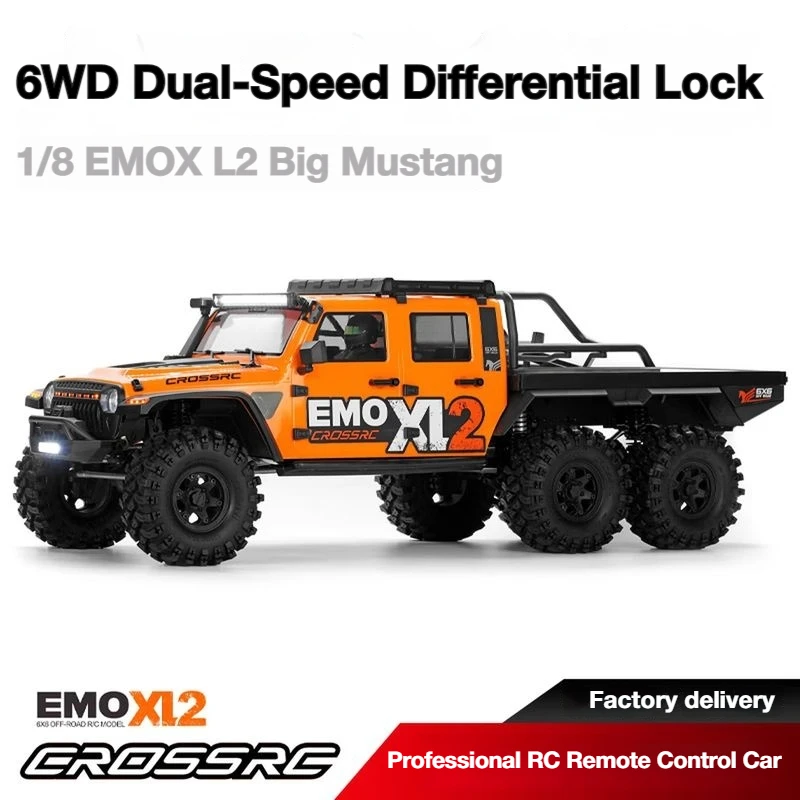 CROSSRC EMO XL2 Big Mustang Brushless 6X6 Remote Control Electric Climbing Off-Road Vehicle 1:8 6WD RC With Differential Lock