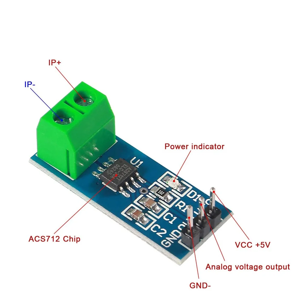 XZG 1/10Pcs ACS712 5A 20A 30A Range Hall Current Sensor Module. ACS712. Sensors Module For Arduino DIY Electronic Kit