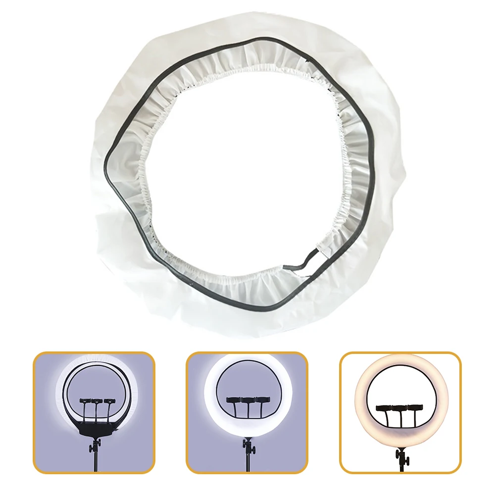 

Adjustable Ring Light Diffuser Sock Soft Light Reflector Translucent Nylon Reduces Glare Circular Lighting Studio Use For