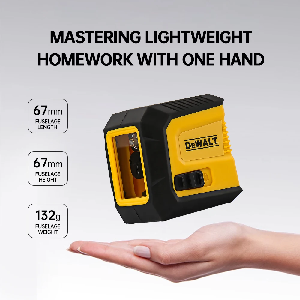 Imagem -02 - Dewalt-mini Nível Nivelamento Automático Ferramenta de Construção Luz Verde Cruz Laser Linha de Feixe Linhas 360 Graus