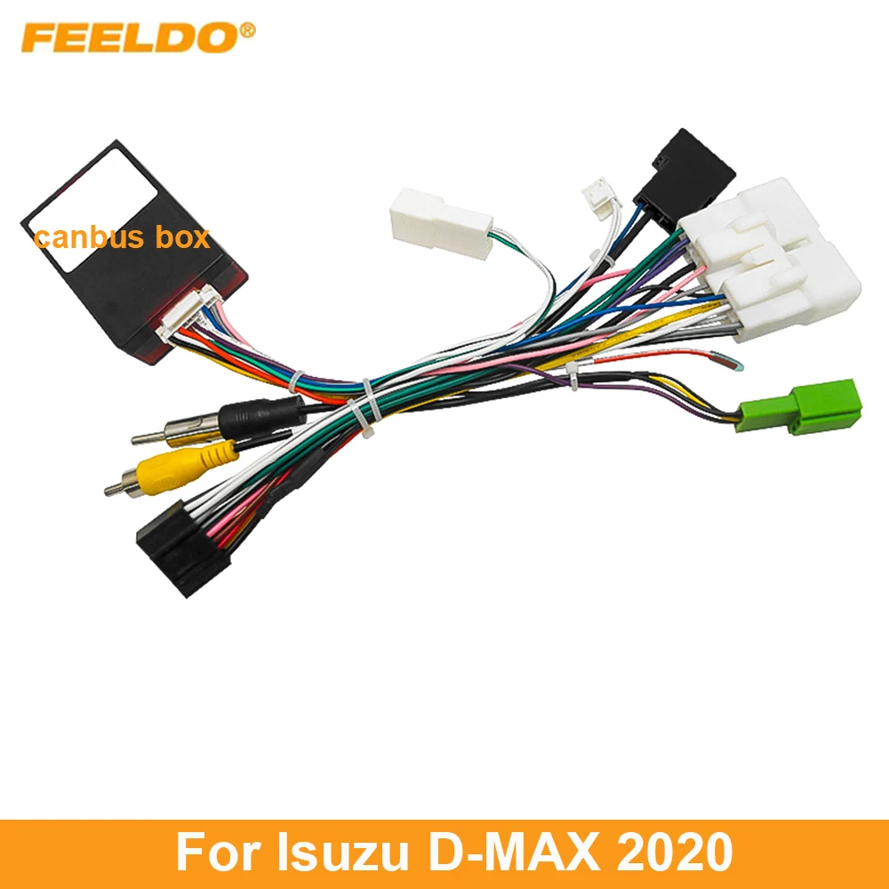 

FEELDO Car 16pin Audio Wiring Harness With Canbus Box For Isuzu D-Max 2020 Aftermarket Stereo Installation Wire Adapter