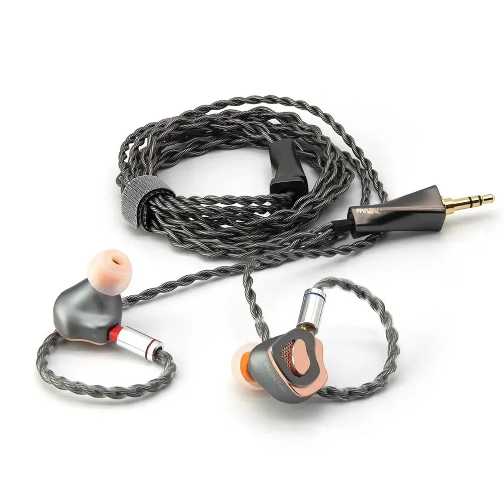 FAAEAL Tulip Auricolare 10MM Driver dinamico a doppia cavità Cuffie HIFI IEM con design a forma di petalo Monitor in-ear staccabile a 2 pin