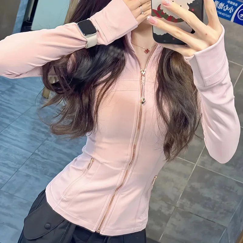 

Lemon Jacket Women's Yoga Running Fitness Slim-Fit Zip Up Hoodie Long Sleeve