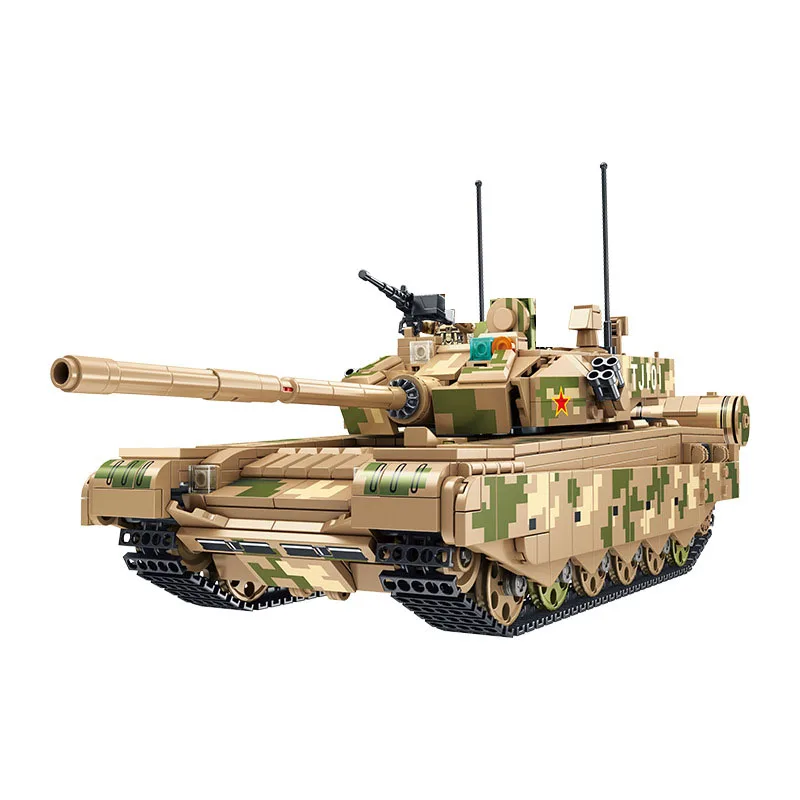 

Modern China Type 99A Main Battle Tank Military Vehicle Model Building Block WW2 Army Figure Brick Construction Toy For Boy Gift