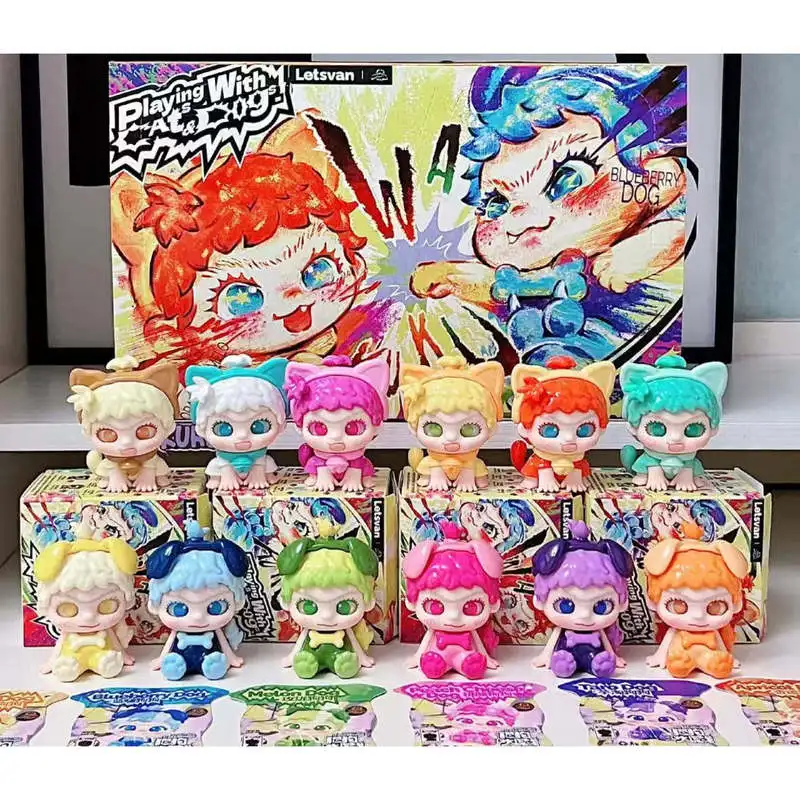 متوفر في المخزون أصيلة جديدة واكوكو القط الكلب معركة سلسلة يده صندوق أعمى زخرفة صغيرة عصرية اللعب الحلي لطيف المشجعين Kawaii هدية