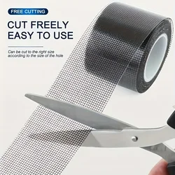 Strong adhesive fiberglass mesh repair tape - waterproof mosquito net and fabric patch, easy to use