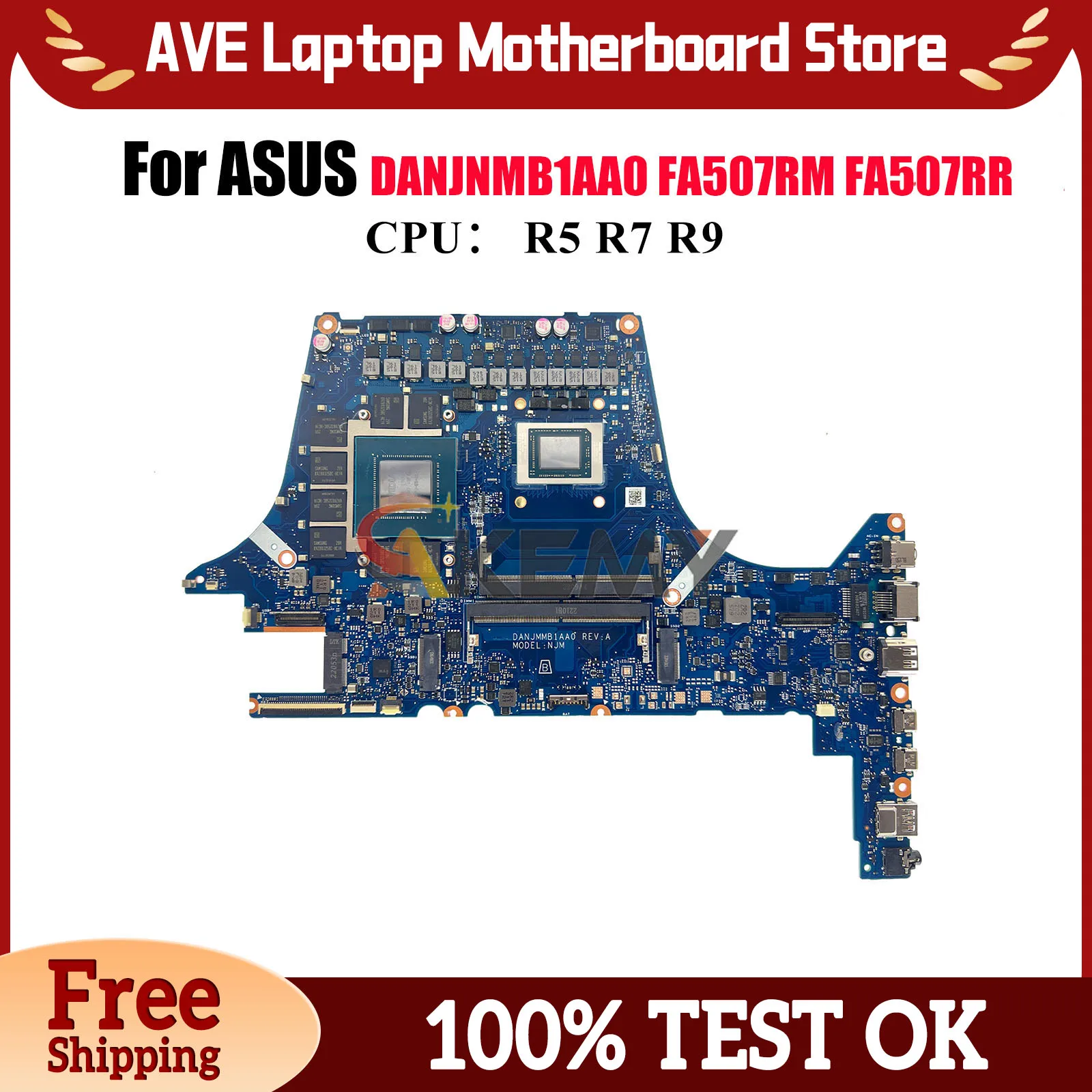 

DANJNMB1AA0 Материнская плата для ноутбука ASUS TUF Gaming FA507RM FA507RR FA507R Материнская плата для ноутбука с процессором R5 R7 R9 100% tests OK stk