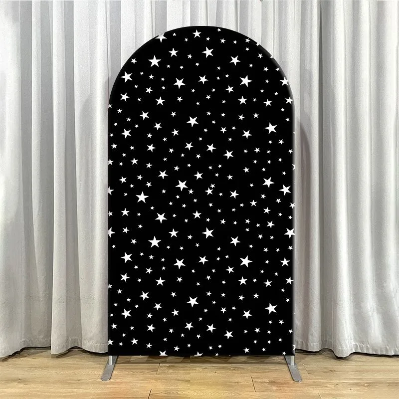 Elastic Double-layer Arch Backdrop Cover Space Theme Backdrop Set Cosmic Adventure Design for Party Decorations Astronaut