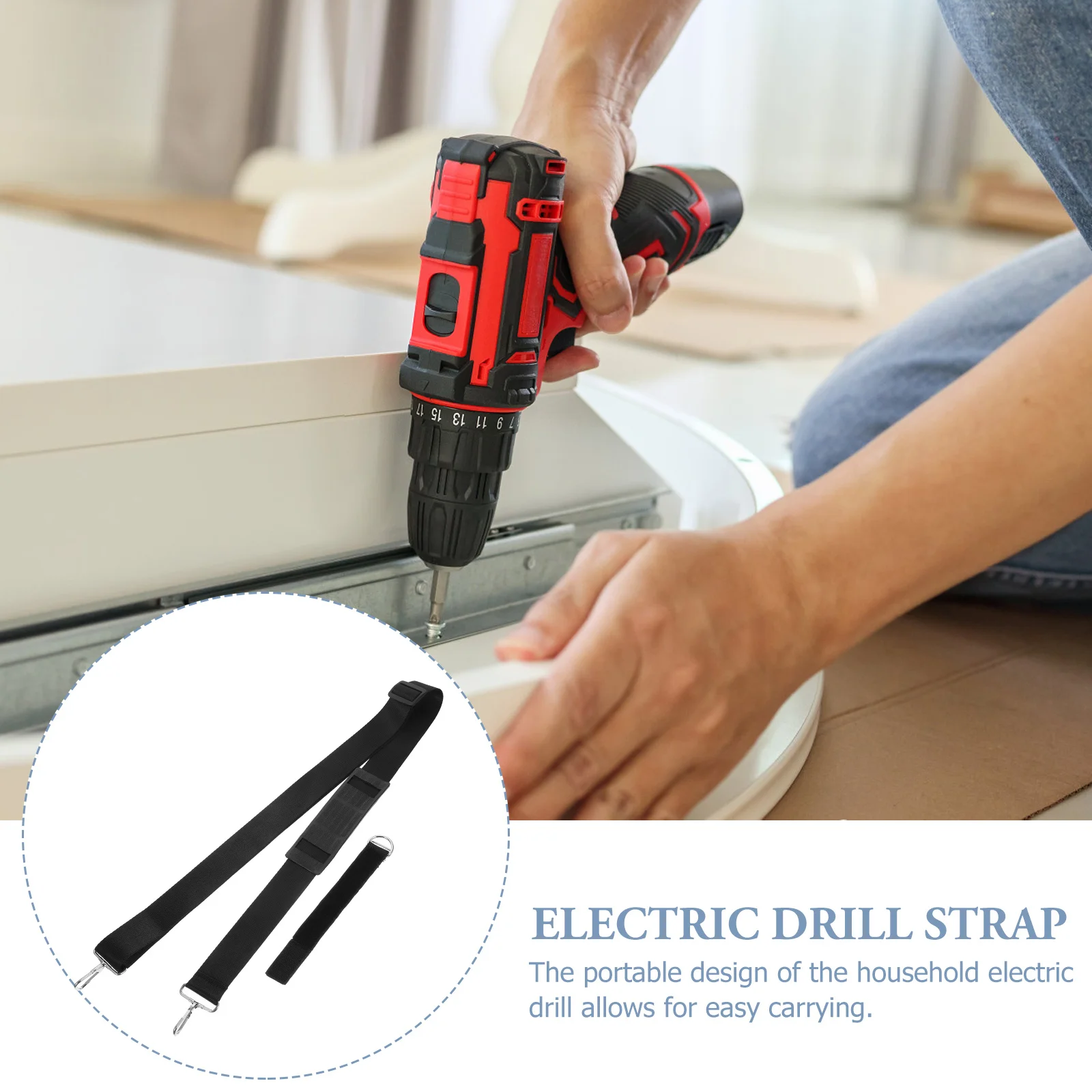 

Electric Drill Strap Adjustable Nylon Backpack Strap Secure Storage for Electric Hand Drill Versatile Design for Multiple Uses