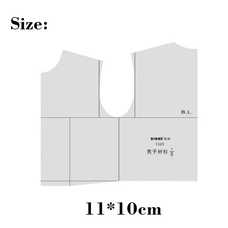 1:5 스케일 남성 코딩 드로잉 템플릿, 학교 학생용 미니 디자인 인형 패턴 제작 눈금자, 11x10cm