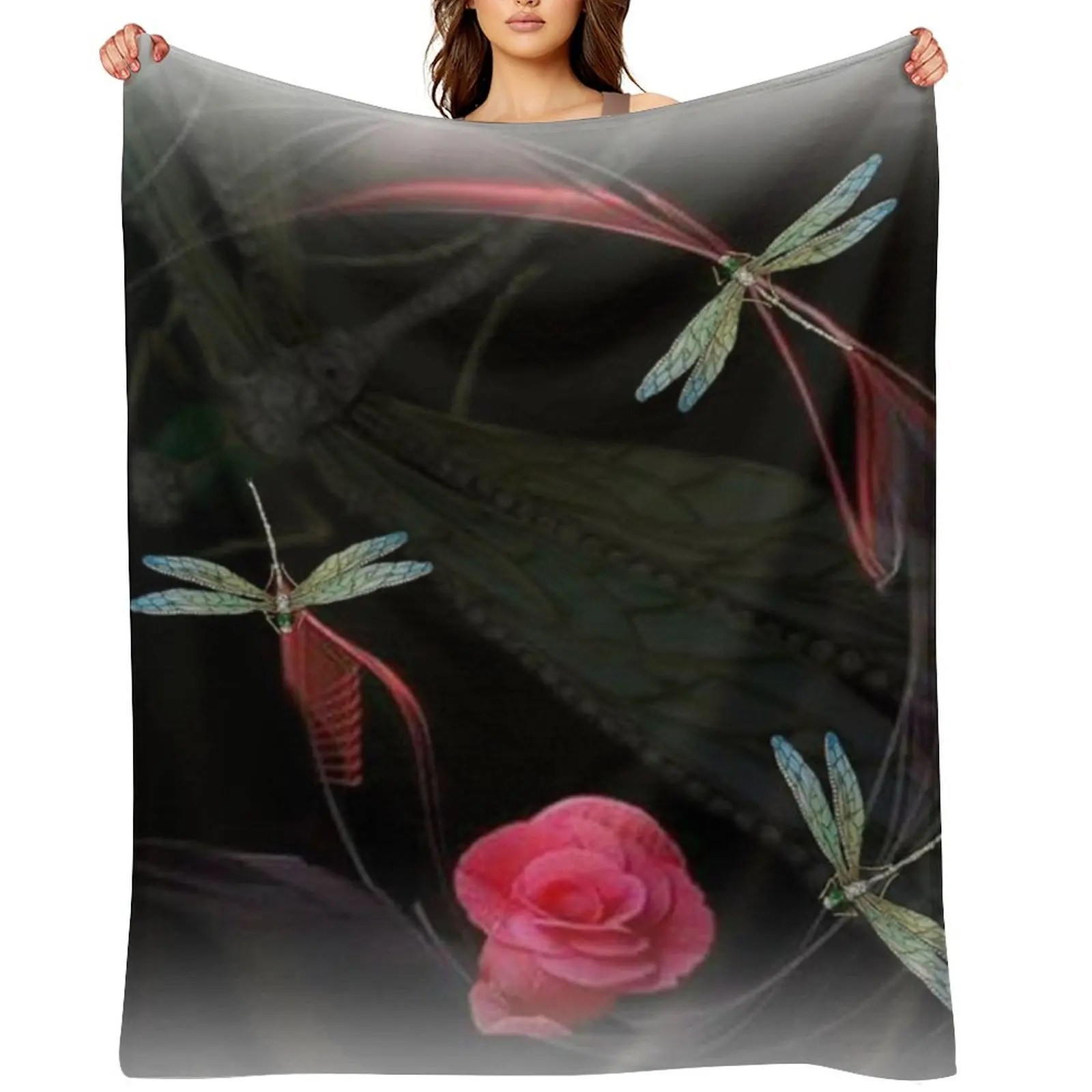 

DRAGONFLY ANGELS Throw Blanket Beautifuls Multi-Purpose Soft Bed Blankets