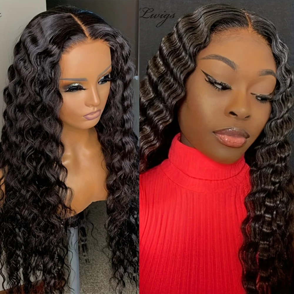 Loose Deep Wave 13x6 Lace Front Wigs Brazilian Human Hair Wigs Water Curly 13x4 HD Lace Frontal Wig Pre Plucked For Women image 2
