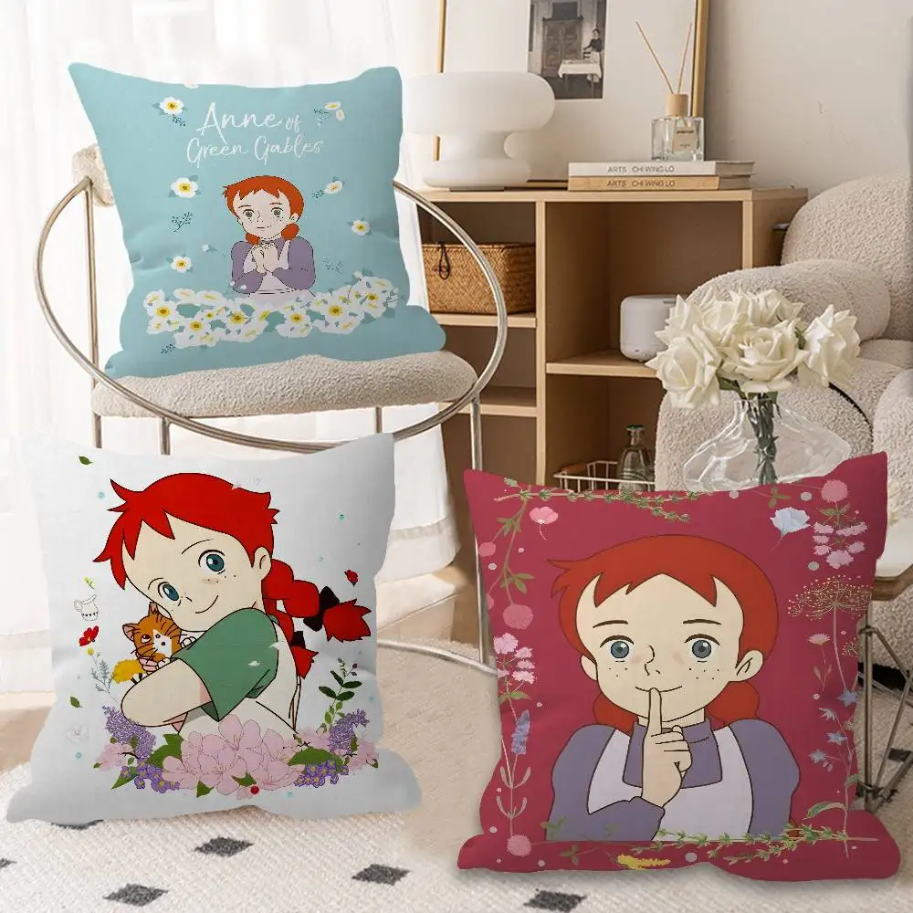 anne of green gables Cushion Cover Inches Farmhouse Decor Home Throw Pillow Covers for Couch Decorations