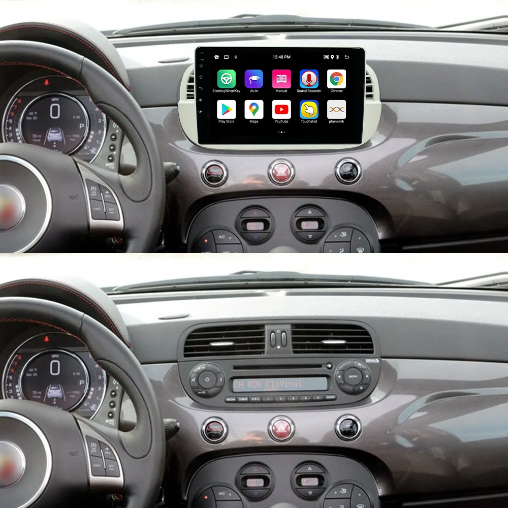 BQCC 8 Core 9 ''راديو السيارة لشركة فيات 500 2007-2015 ملاحة السيارة GPS WIFI 4G DSP 32EQ اللاسلكية CarPlay أندرويد السيارات ستيريو السيارة #2