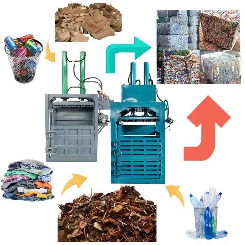 Hydraulic Waste Recycling Baler Baling Press Machine Cardboard Compactor Hydraulic Plastic Baler Machine Scrap Metal Balers