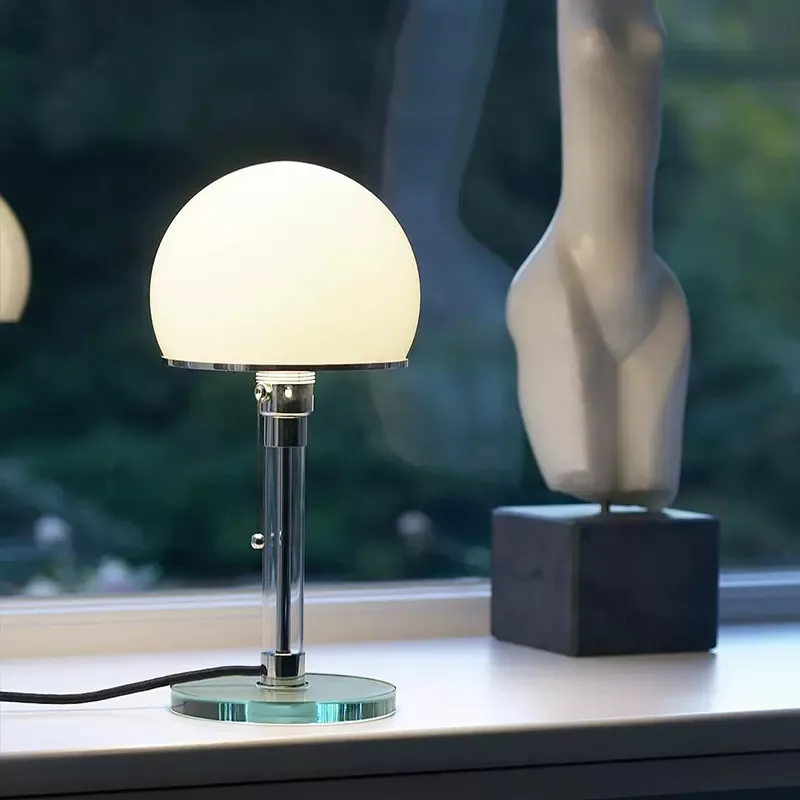 

Bauhaus Table Lamp Modern Personality White Mushroom Light For Living Room Study Office Home Decoration Bedroom Bedside Lamp