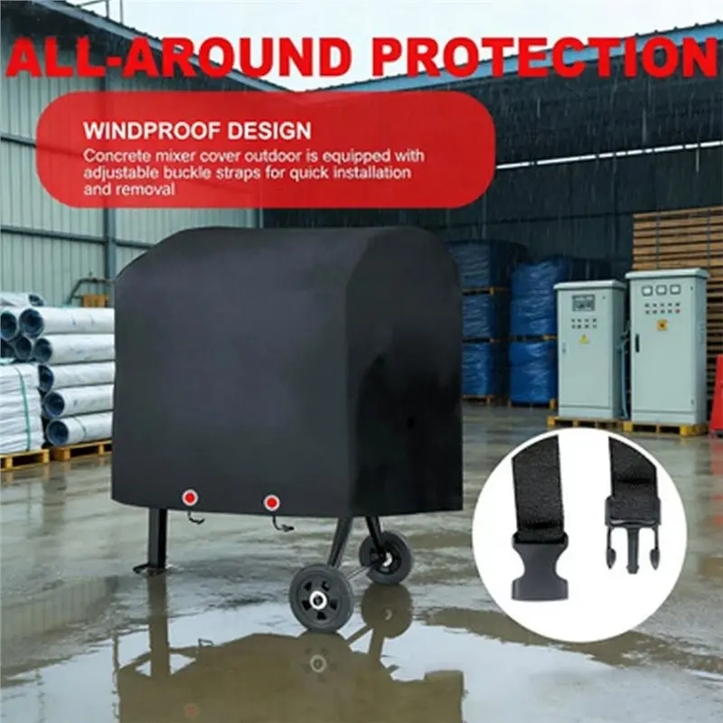 Concrete Mixer Cover For Heavy-Duty Mud Machine Protection Waterproof Mud Machine Protector Waterproof Cement Shield