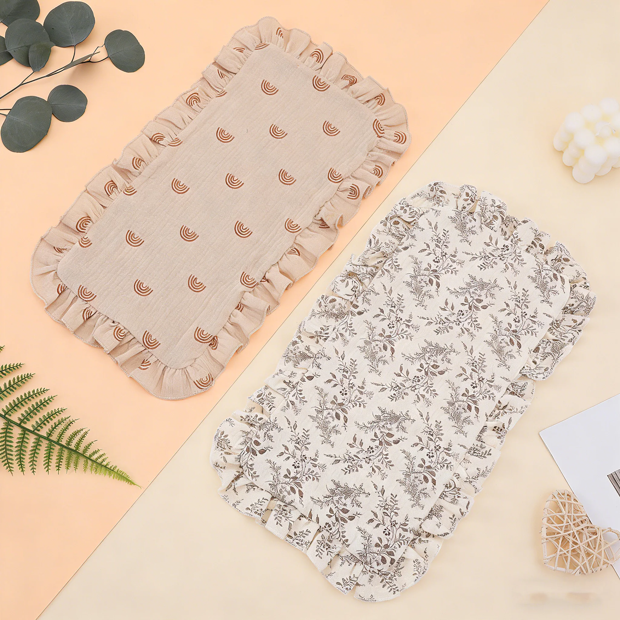 2 cotton baby burp blankets, breathable and skin-friendly, spit-up cloths, drool bibs, suitable for newborns and infants, baby