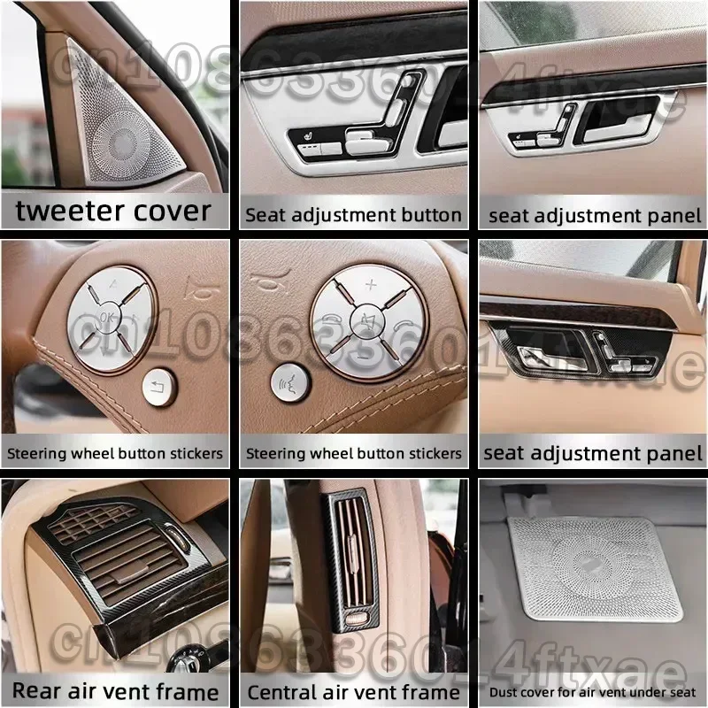 

For Mercedes Benz S class W221 2008-2013 Car Accessories Seat Back Audio Speaker Cover Trim Loudspeaker Anti-kick Cover Stickers