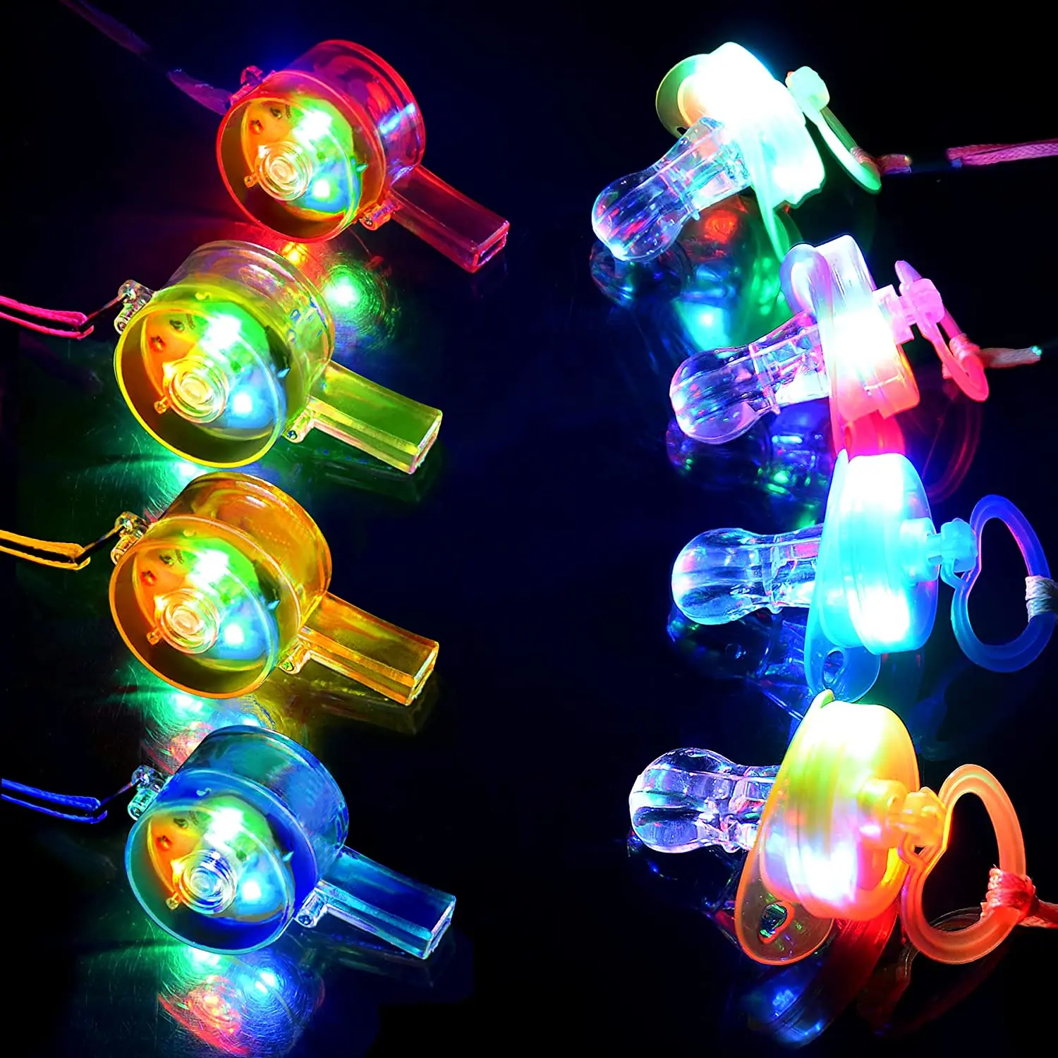 30 Pcs LED Light Up Toys Supplies glow whistle Party Favors for Birthday Party Christmas halloween decoration