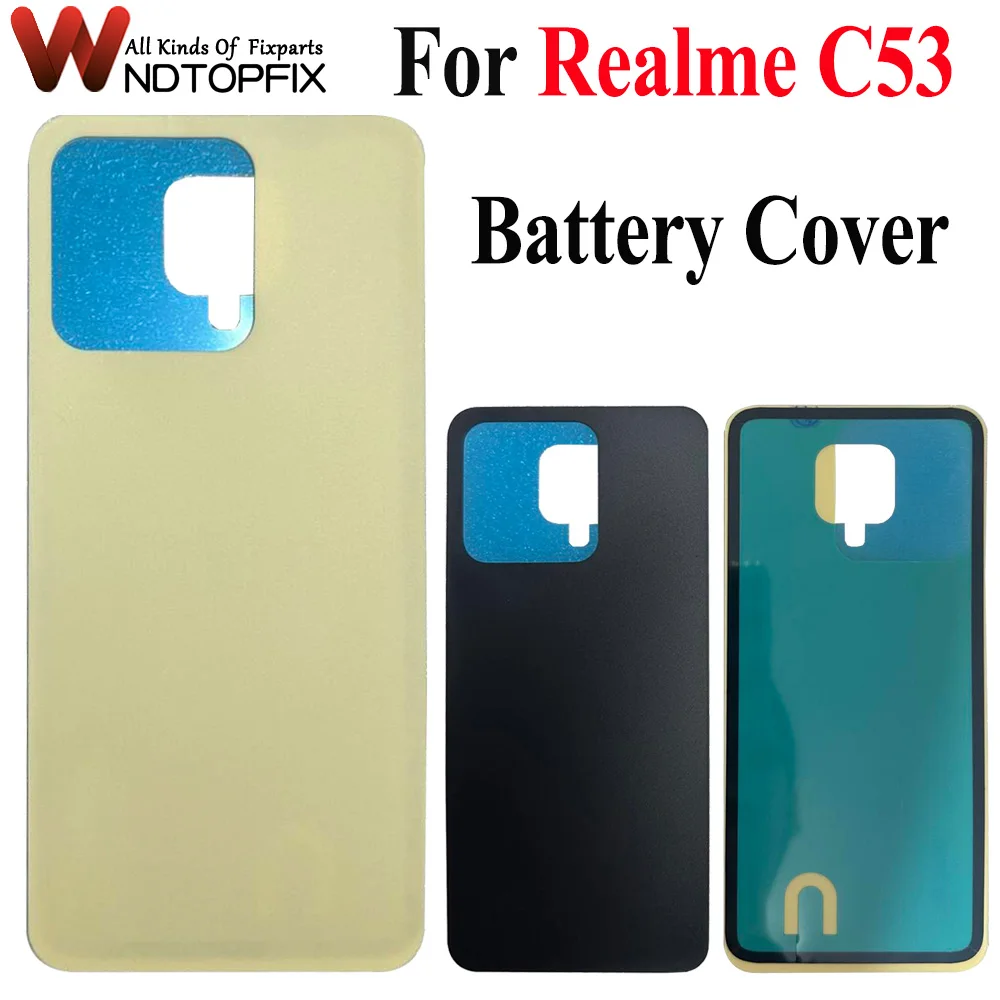 

New Housing 6.74" For Realme C53 RMX3760 Glass Battery Cover Back Door Phone Rear Case For Realme C53 Battery Cover