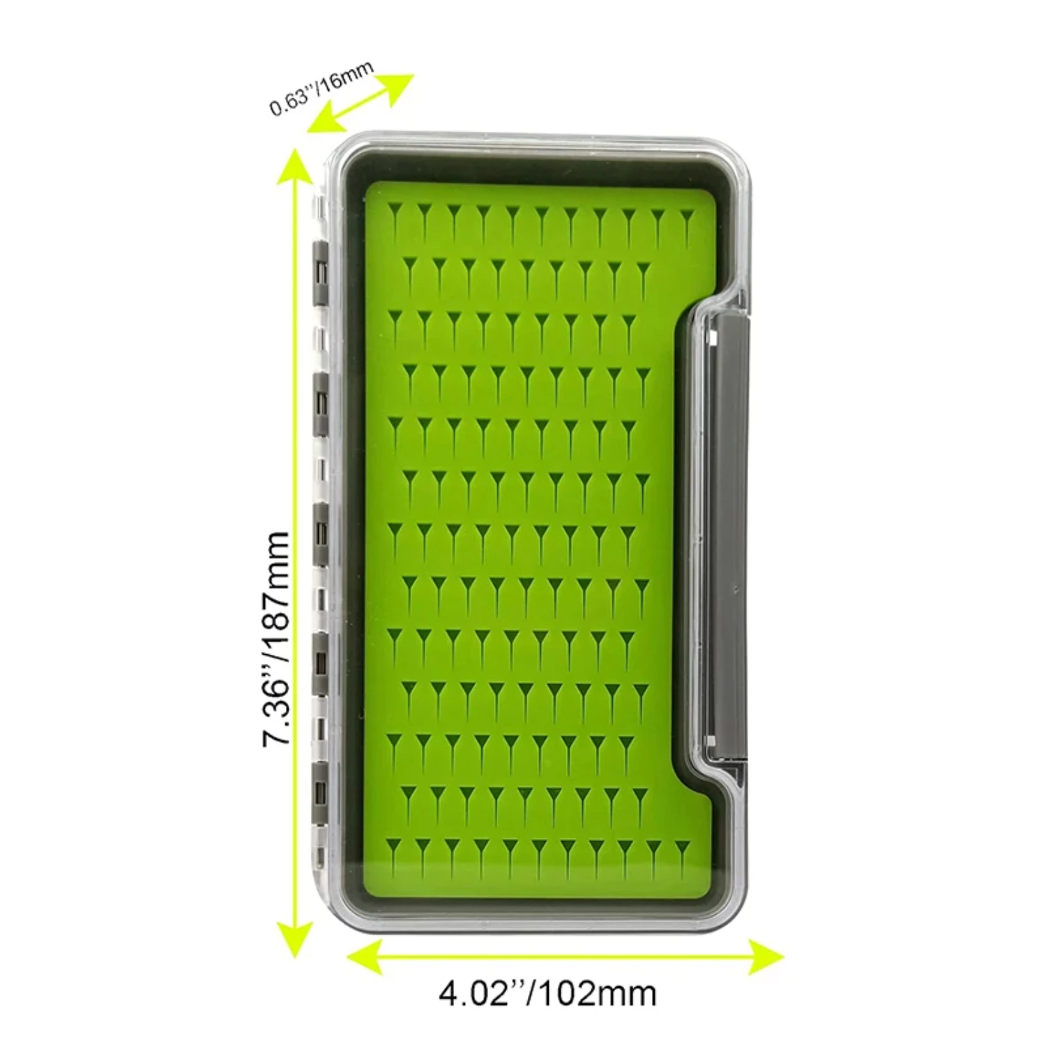 Caja de pesca con mosca, bandejas de aparejos de pesca con mosca impermeables súper delgadas de silicona, el mejor bolsillo