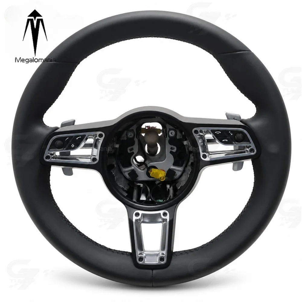 Leather Steering Wheel For Porsche 911 GT3 Carrera Turbo 718 Macan Cayenne Panamera 970 971 991 95B 958 982 981 9YA 997 987