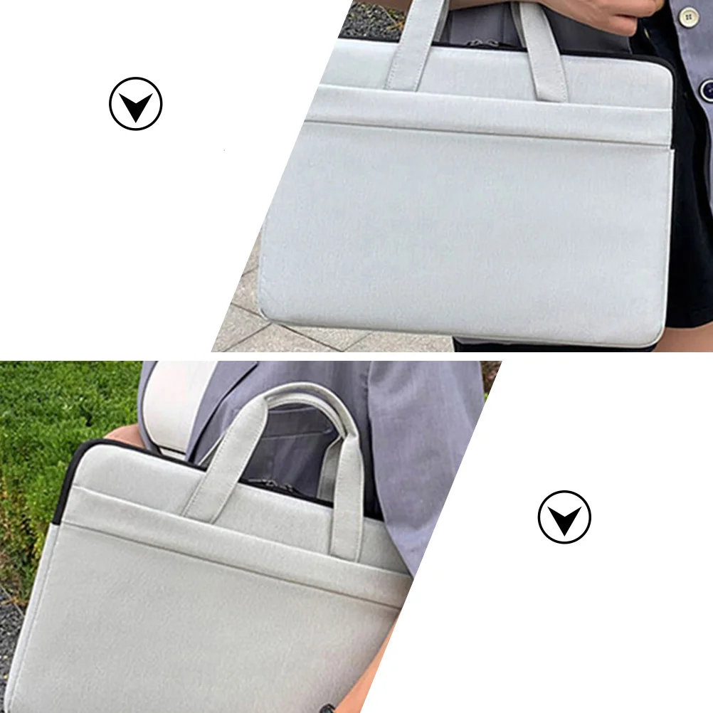 حقيبة كمبيوتر محمول مقاس 14 بوصة، حافظة واقية للكمبيوتر، تخزين متعدد الطبقات، مقاومة للماء ومضادة للصدمات، محمولة متوافقة #5