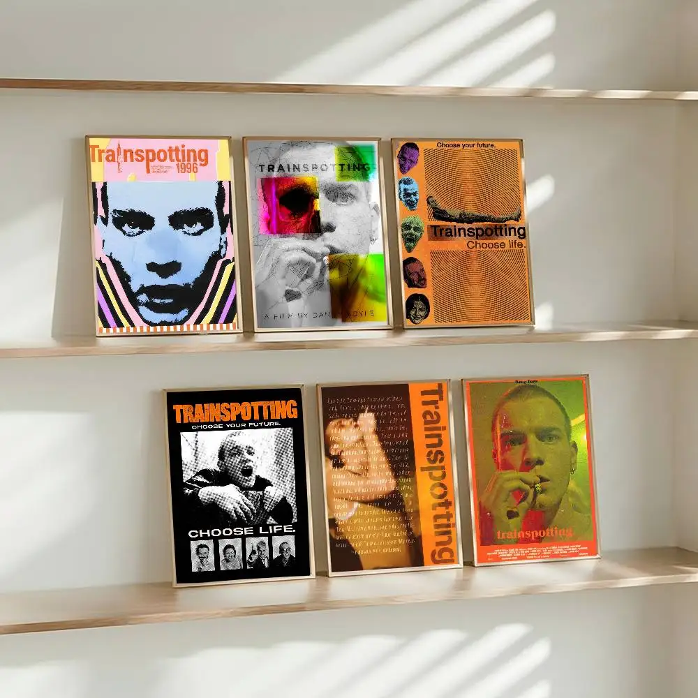 Trainspotting, película clásica, impresiones y carteles de buena calidad, decoración vintage para habitación, hogar, bar, cafetería, pintura artística estética para pared