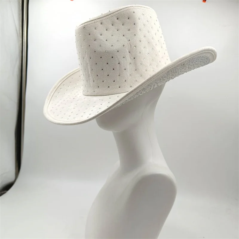 Cowboy Series Western style Cowboy Women's Hat Men's Retro Men's Panama Cowboy Jazz Hat Men's Hat Water Diamond Sombrero Hombre image 3