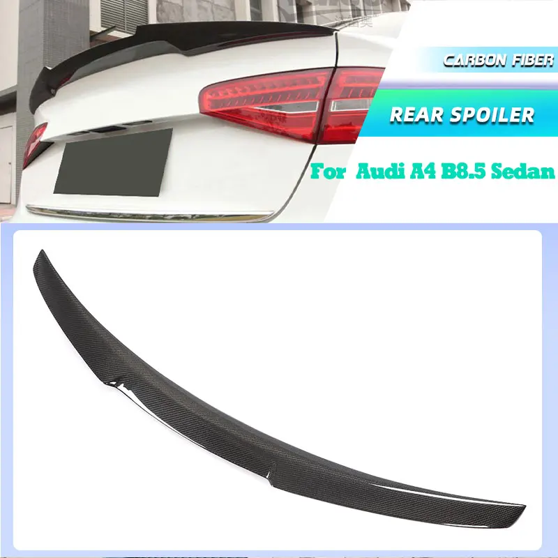 

Full Carbon Fiber Car Rear Trunk Spoiler Wings for Audi A4 B8.5 Sedan 2013-2016 Racing Rear Spoiler Boot Trunk Wing Lip Body Kit