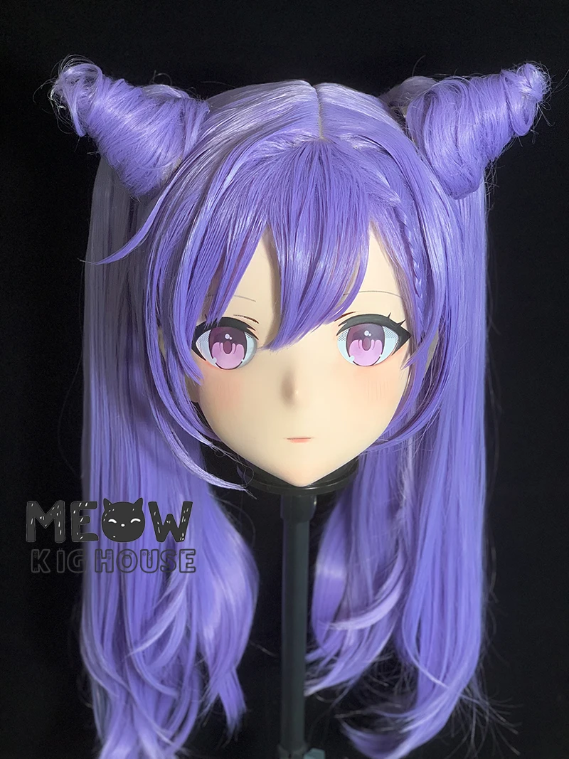 

Маска кигуруми (MEO536) ручной работы, настраиваемая, полностью закрывающая лицо, с замком, для кроссдрессинга, от мужчины к женщине, в стиле японских аниме и игровых персонажей