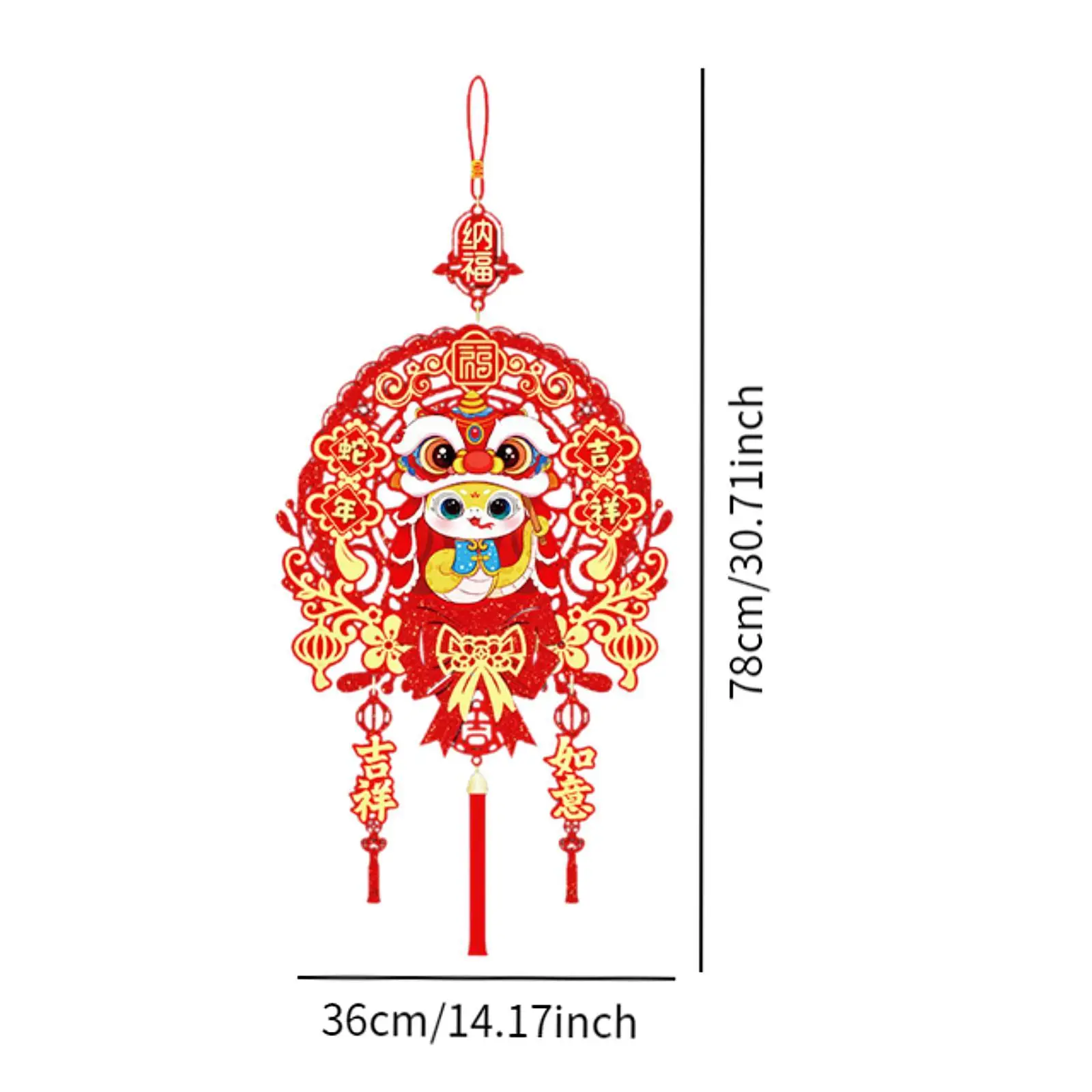 Chinese New Year Decoration Simple Hanging Pendant for Window Office Door