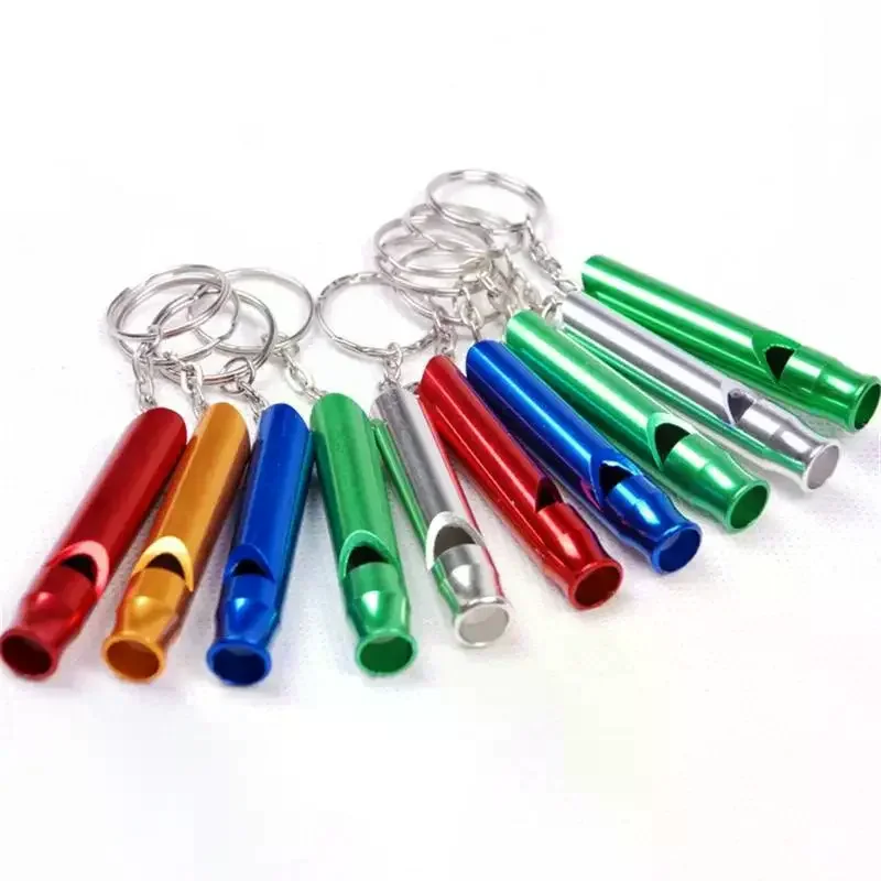 1/3Pcs Small Multifunctional Aluminum Emergency Survival Whistle Keychain Camping Hiking Outdoor Tool Training Whistle