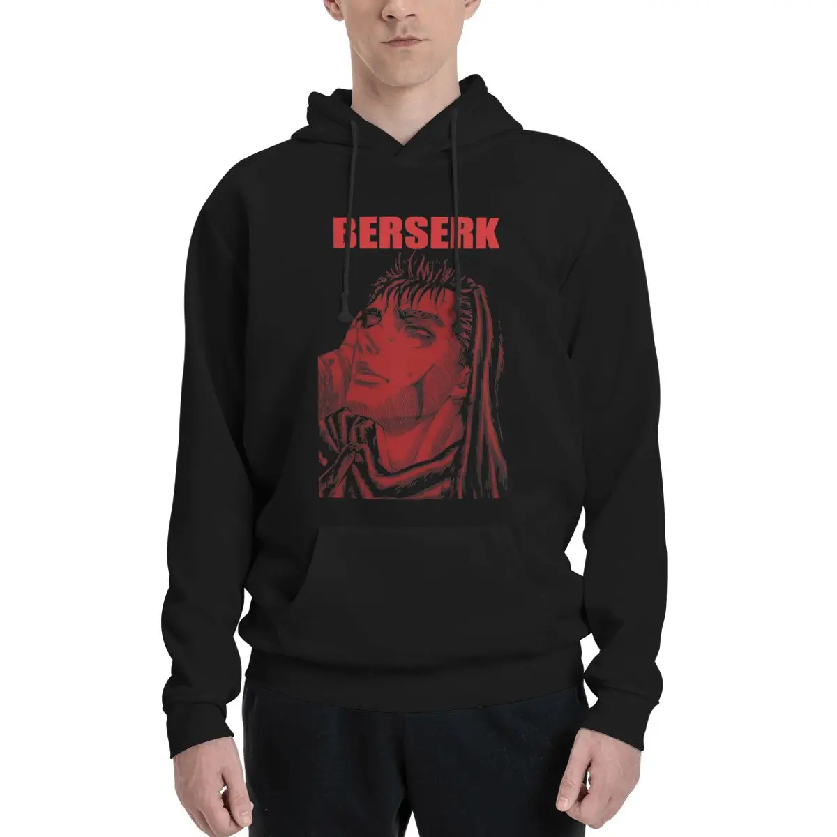 Berserk Anime Pocket Hoodie Unisex Sweatshirt Graphic Print Hoodies Fashion Hoodie Pullover Long Sleeve Shirts