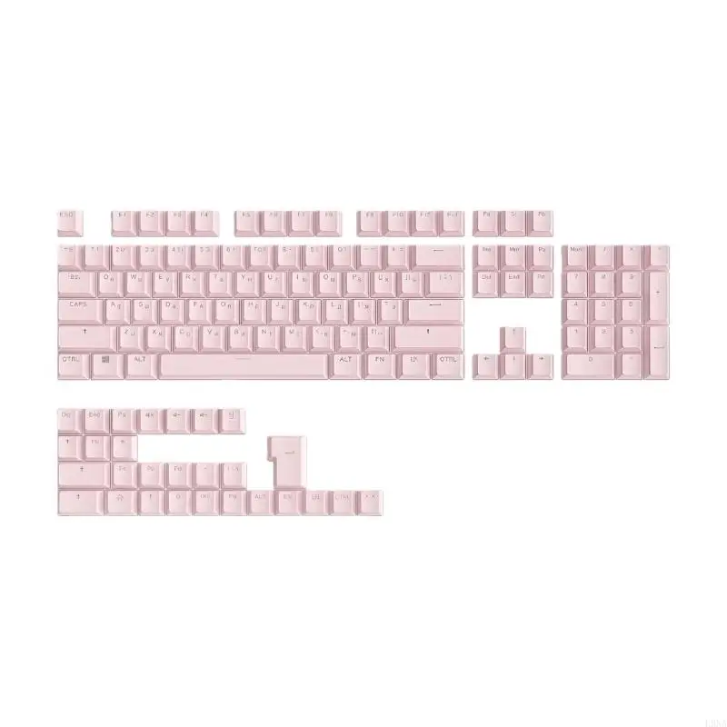 L9NA 104Keys ABS Keycap Russian Lettering OEM Profile Backlit for Mechanical Keyboards
