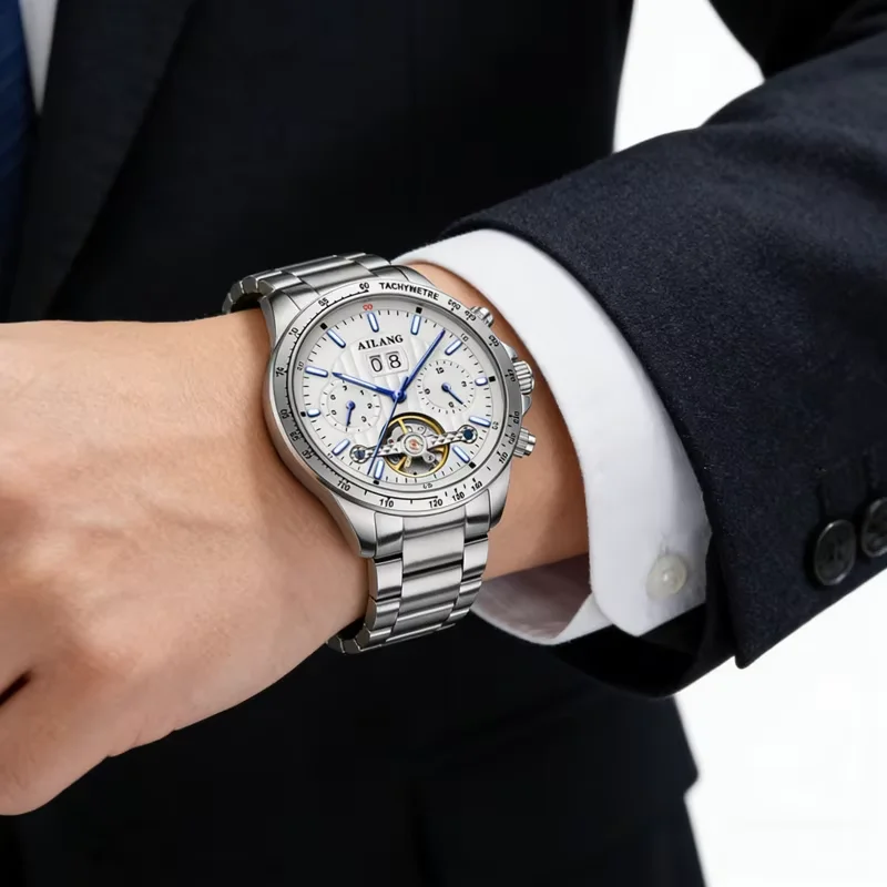 2026 Relojes AILANG Fashion Mechanical Watch Calendar Month Week Waterproof Tourbillon Watches Sport Automatic Wristwatch AL8828 view 5