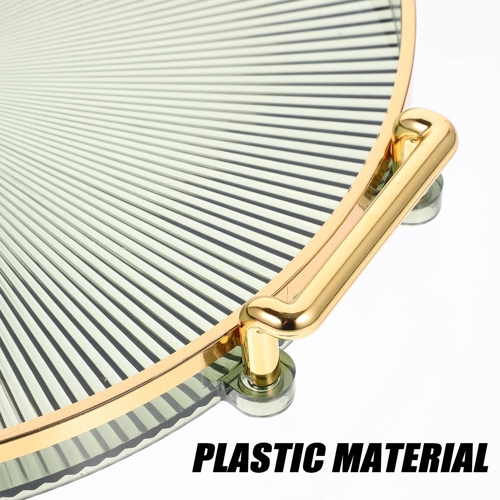 

Plastic Tray Home Decor Circular Teacup Fruit Snack Storage Dish Green Beverage Serving Plate Decorative Container Round