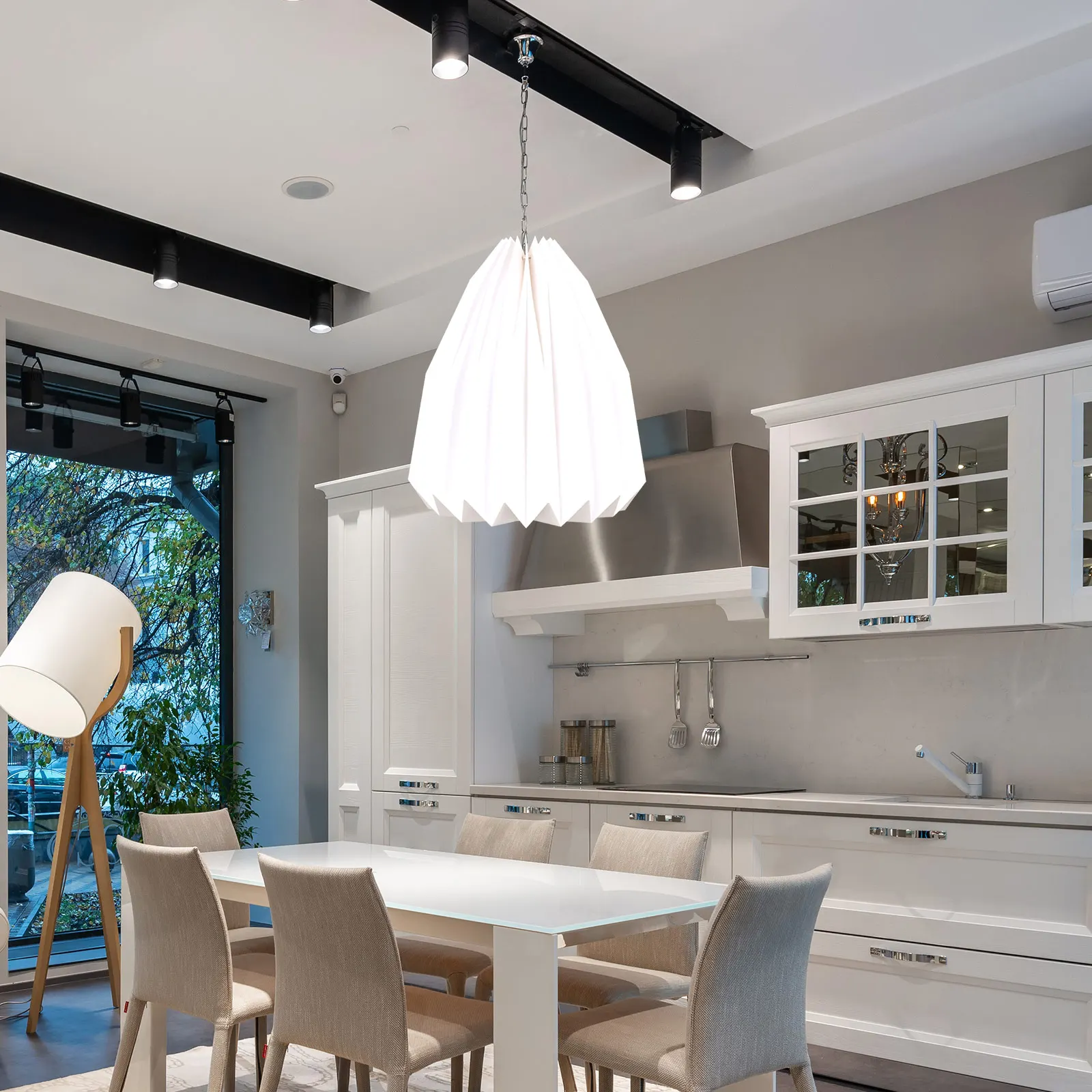 

Creative Paper Folding Lantern Decorative Simple Style Lampshade for Home Bar Cafe Easy Assembly Housewarming Gift