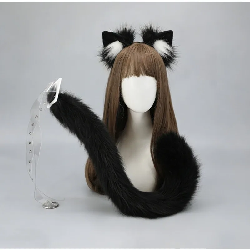 Handmade Japanese Style Furry Animal Ear Headband Lolita Simulation Cat Fox Plush Ear Hair Hoop Cute Cosplay Hair Accessories
